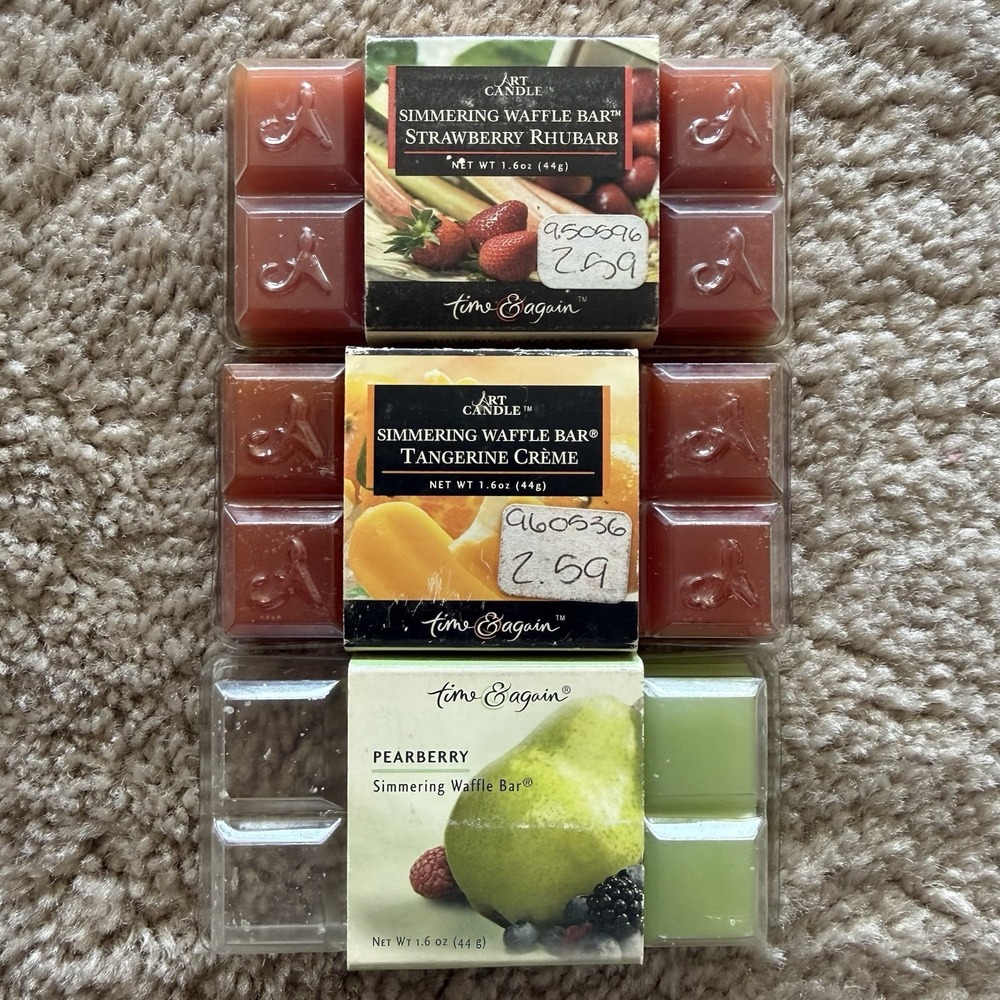 Lot of 3 Vintage Time & Again Wax Melts Simmering Waffle Bar Discontinued Scent - Picture 5 of 5
